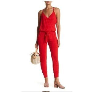 Loveappella Womens Leopard Print Jumpsuit Sleeveless Racerback Rayon Blend Size